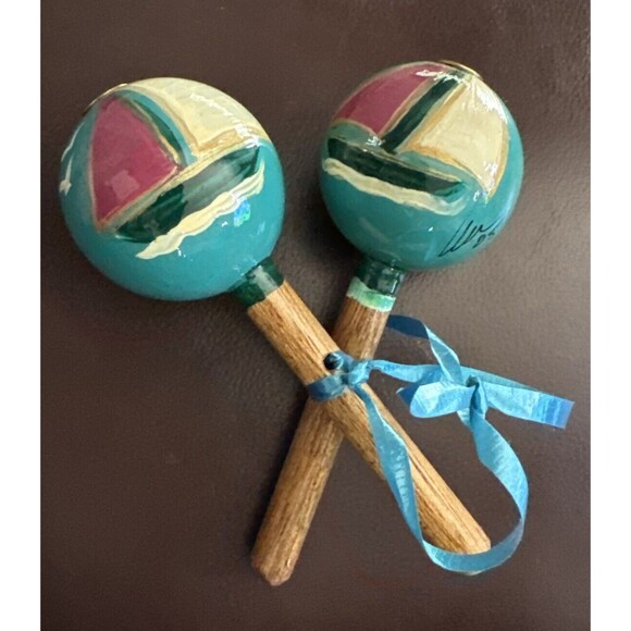 St. Croix Miniature Wooden Maracas - Picture 1 of 5